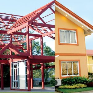 steel house roof framing floor frame doors windows metal frame